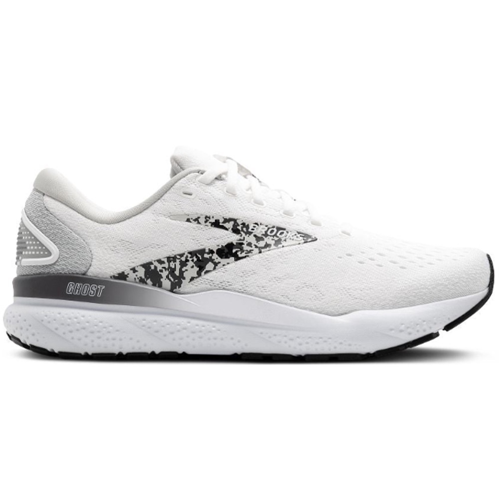 Brooks Ghost 16 White Oyster Lava Running Shoes Sneakers